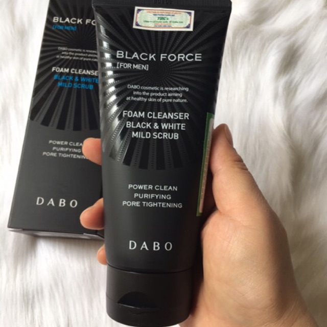 Sữa Rửa Mặt Nam Black Force Dabo Hàn Quốc (120ml)