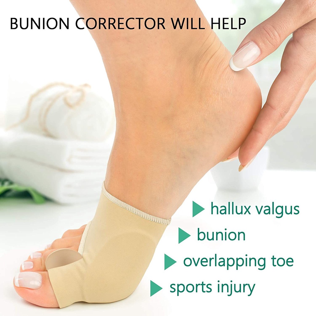 [Hàng mới về] Cặp đệm bọc tách ngón chân cải thiện tình trạng biến dạng ngón chân cái silicone mềm