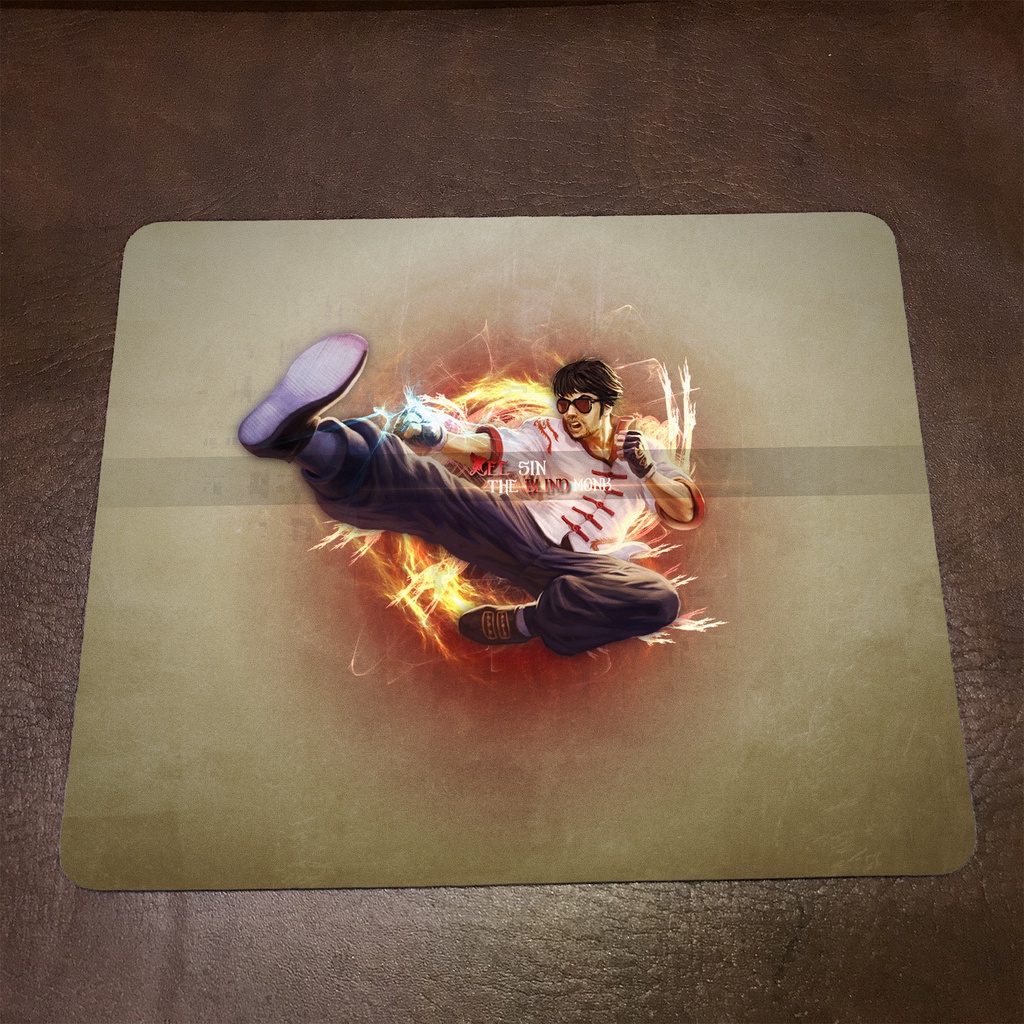 Lót chuột máy tính League of Legends LEE SIN - Mẫu 1 Mousepad cao su êm ái, nhận in theo yêu cầu