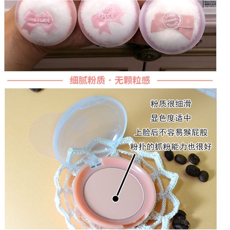 Phấn Má Hồng Etude House Màu Kẹo Ngọt Kèm Bông Phấn Be101