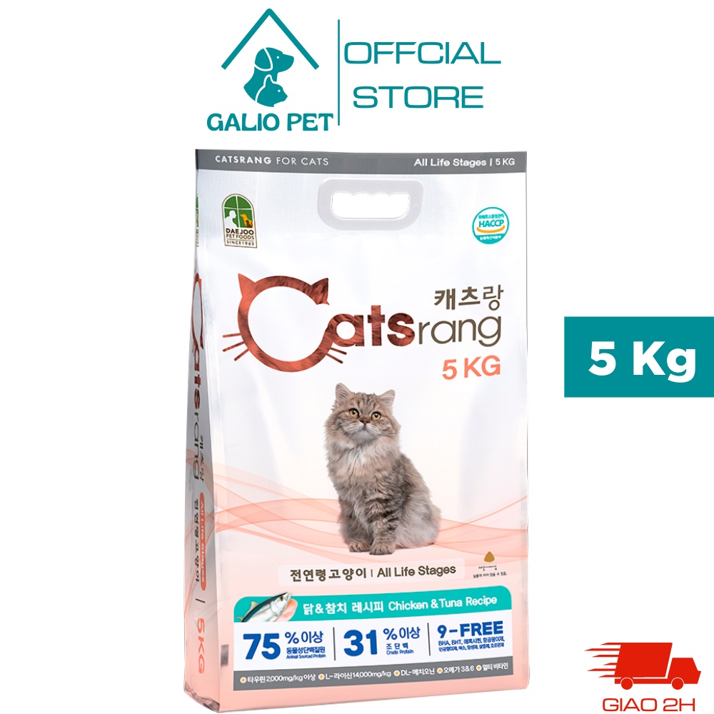 Thức ăn hạt cho Mèo mọi lứa tuổi Catsrang túi 5 Kg (All Stages)