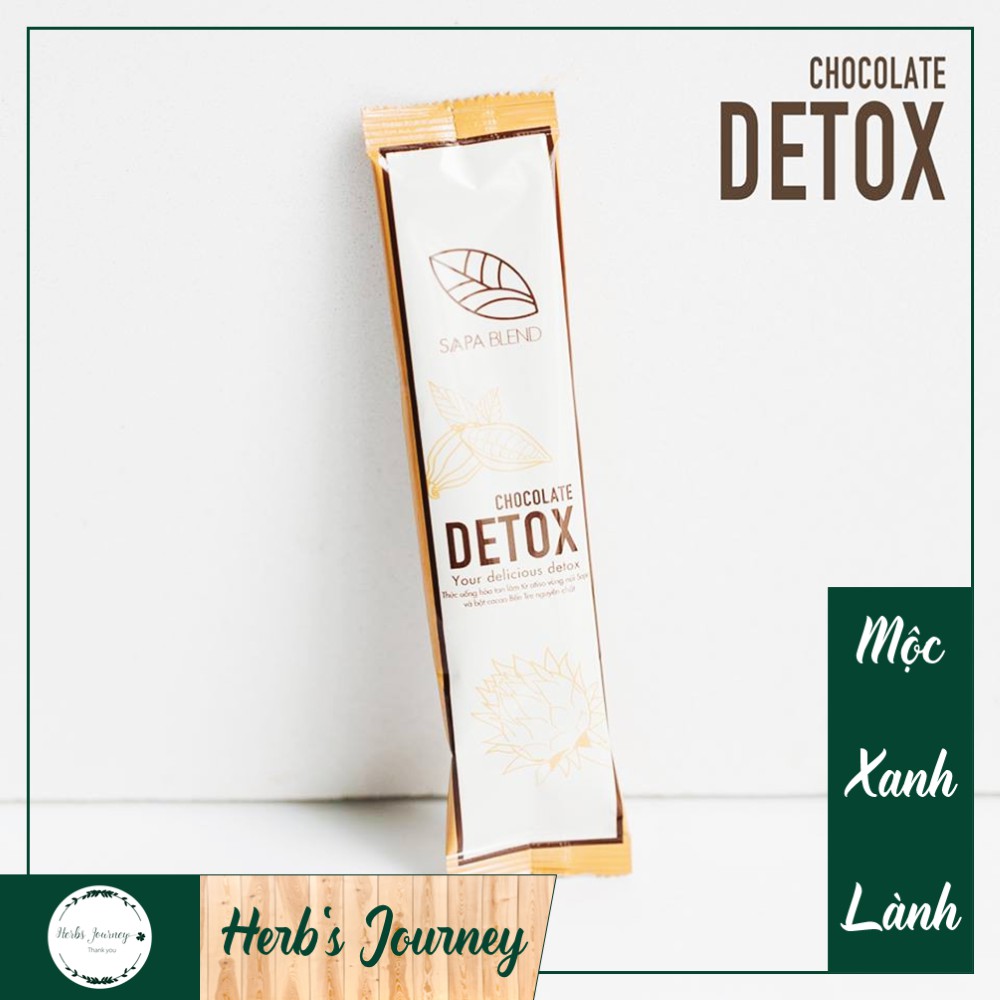 01 GÓI Detox chocolate - Traphaco Sapa - Hộp 12 gói - Sự kết hợp của Caocao Bến Tre và Actiso Sapa - Thanh lọc cơ thể