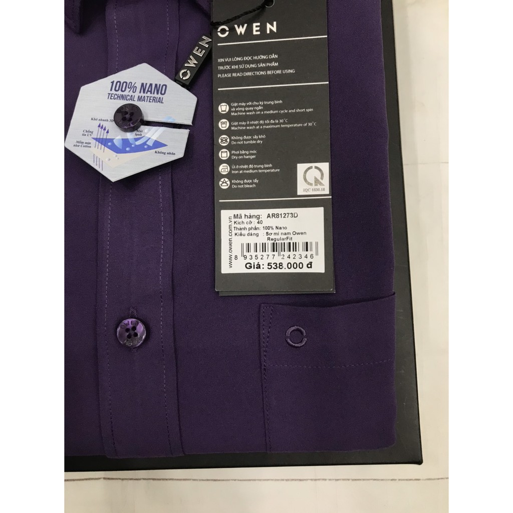 ÁO SƠ MI DÀI TAY NAM OWEN MỚI AR81273 - FREE SHIP - KIỂU DÁNG TRẺ TRUNG FORM CÔNG SỞ