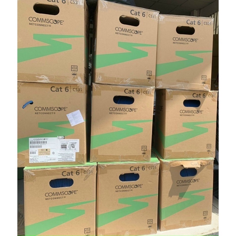 DÂY CÁP MẠNG CAT6 UTP (MÀU XANH) CHÍNH HÃNG AMP/ COMMSCOPE (0-1427254-6)