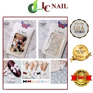 Charm nơ , Túi charm nail gắn móng, trang trí móng