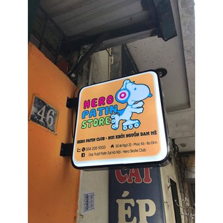 Biển quảng cáo, biển vẫy vuông mica hút nổi