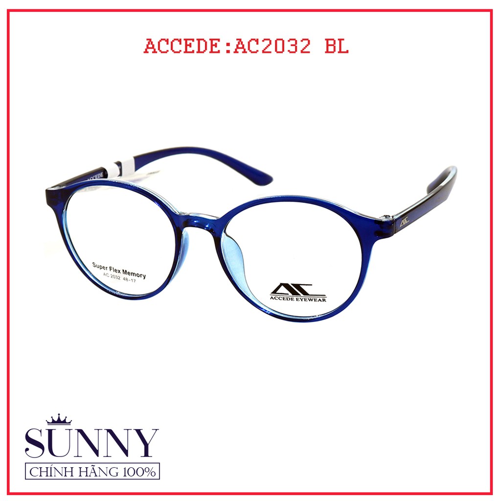 AC2032 - Gọng kính nam nữ Accede unisex (nhiều màu) chính hãng Korea - - kèm tem chống hàng giả do bộ công an cấp