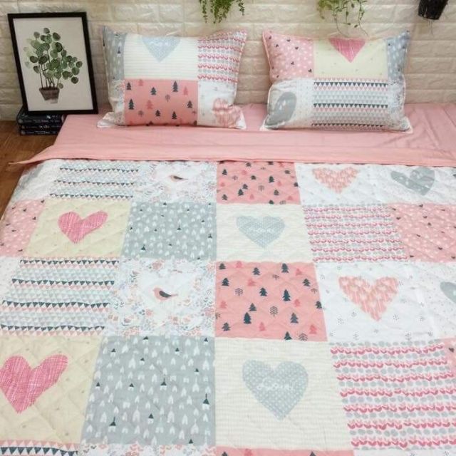 BỘ GA GỐI TIM HỒNG