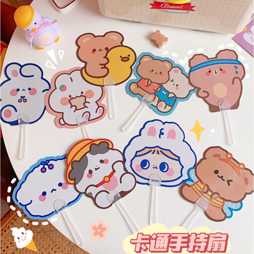Quạt nhựa cầm tay mini siêu cute - BinaShop - Quạt Gấu | BigBuy360 - bigbuy360.vn