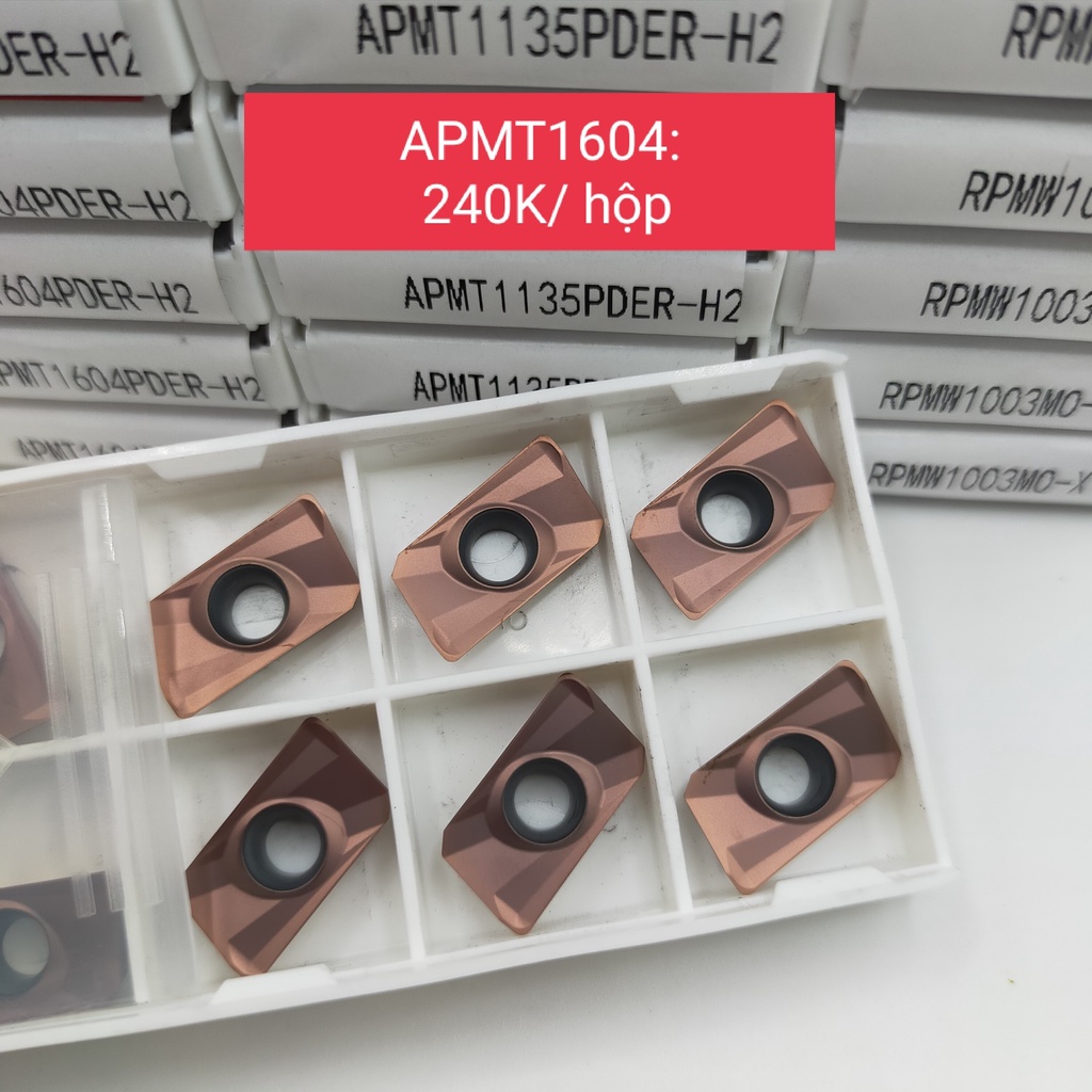 Mảnh chip phay APMT1604-H2, phay gang thép