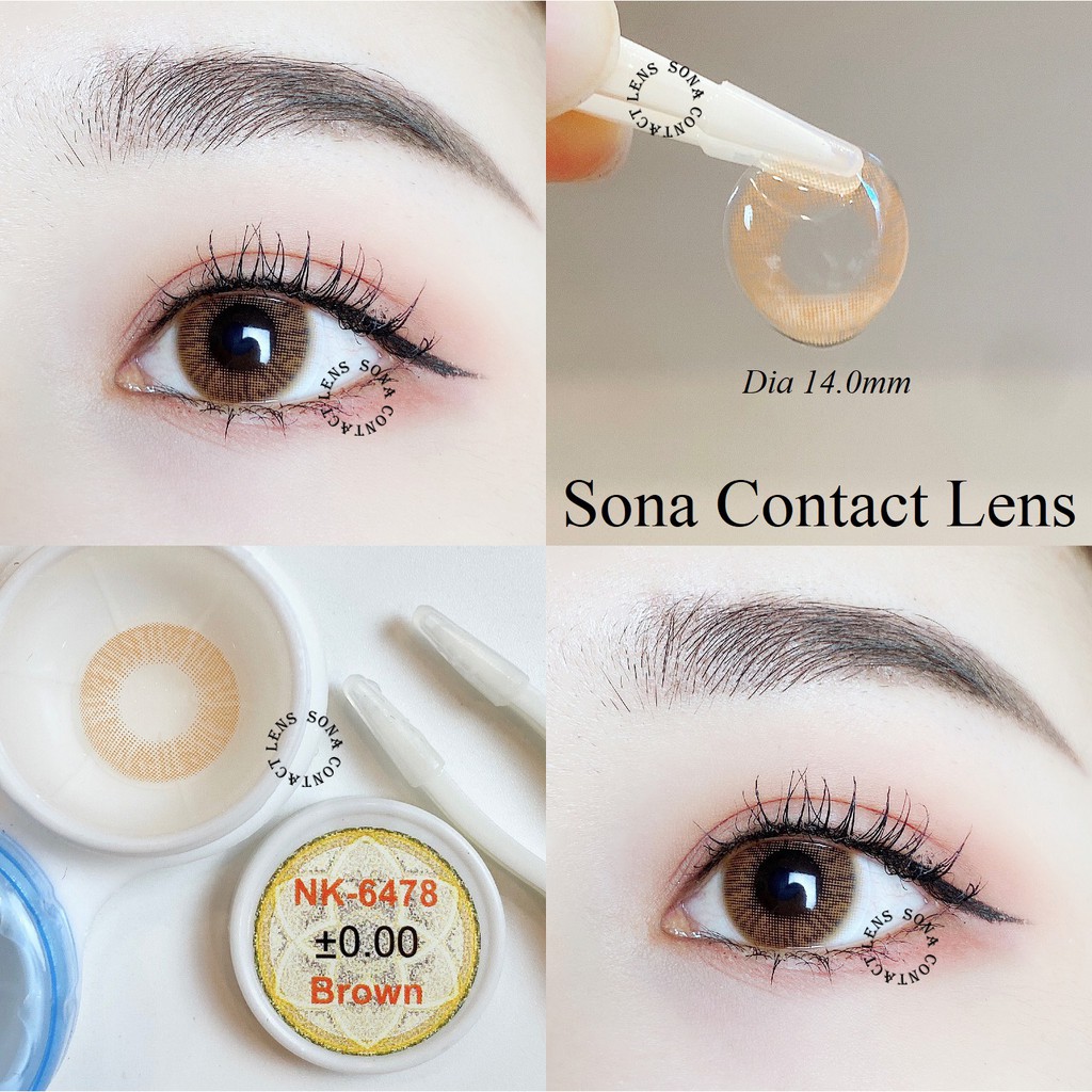 Lens Nâu Brown NK-6478 (kính áp tròng Sona Hàn Quốc)