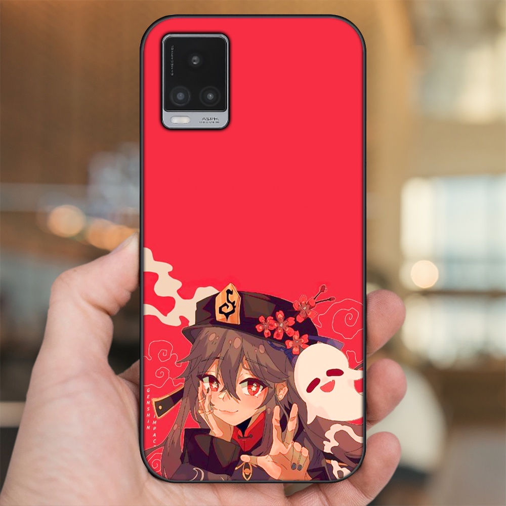 Ốp lưng Vivo V20 viền đen in hình Hutao Genshin Impact