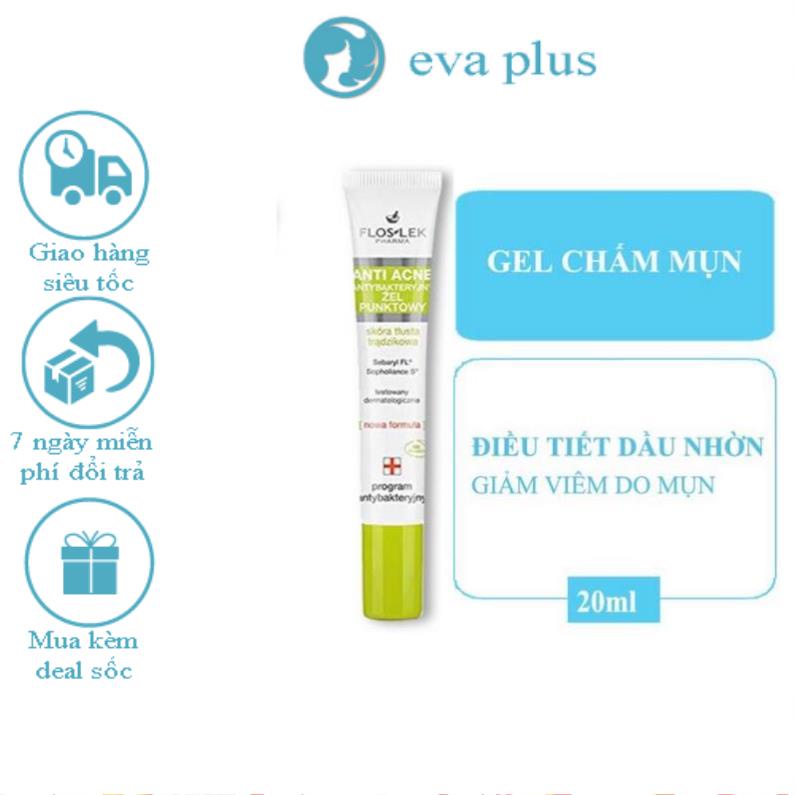 Gel giảm mụn, giảm sưng Floslek Pharma Antibacterial Intense Gel 20ml