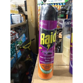 Xịt côn trùng RAID cam chanh 600ml