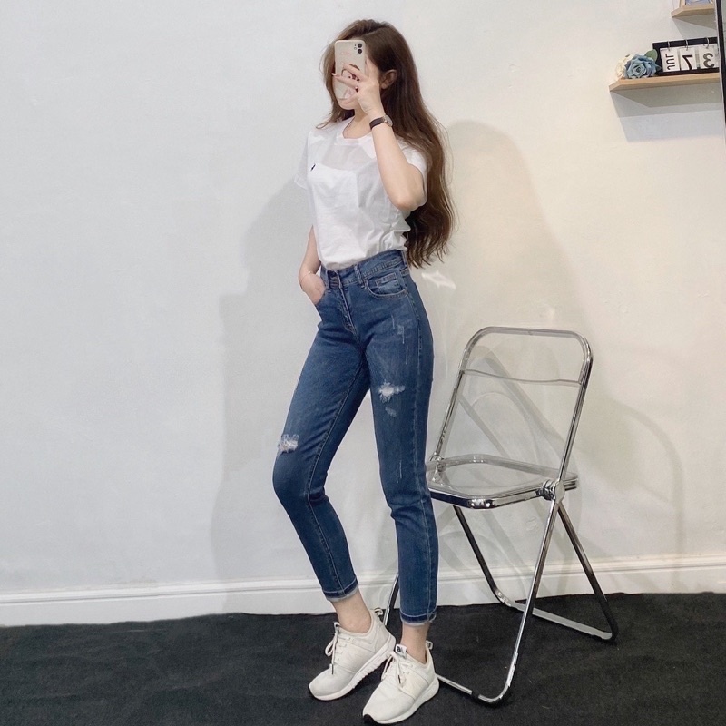 Áo thun trơn basic cổ tròn thêu logo ngựa nhiều màu vnxk