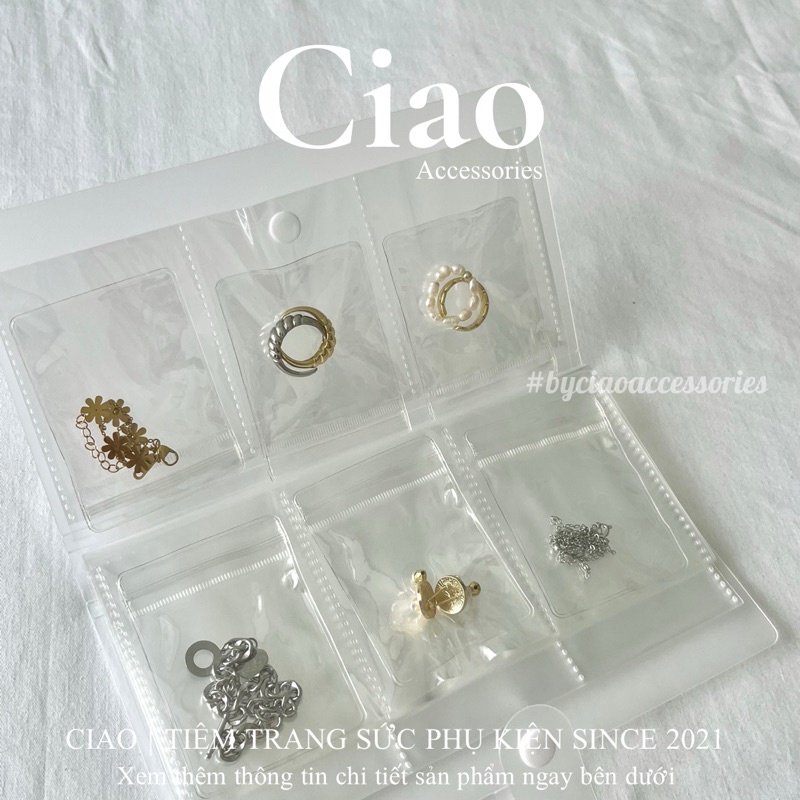 Bìa đựng PVC bảo quản trang sức phụ kiện chống oxy hoá tiện lợi Ciao accessories