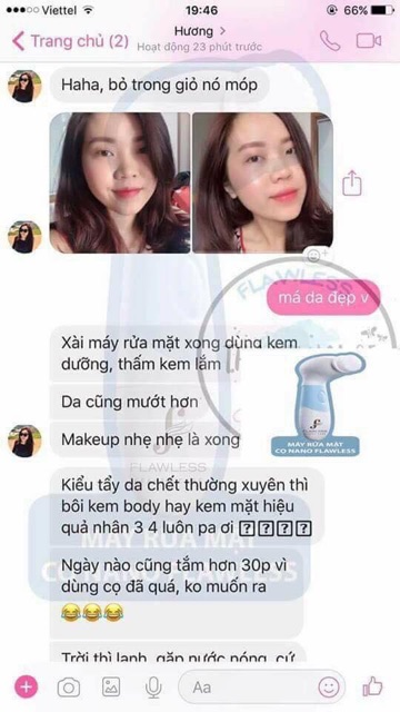 Máy rửa mặt cọ nano Flawless