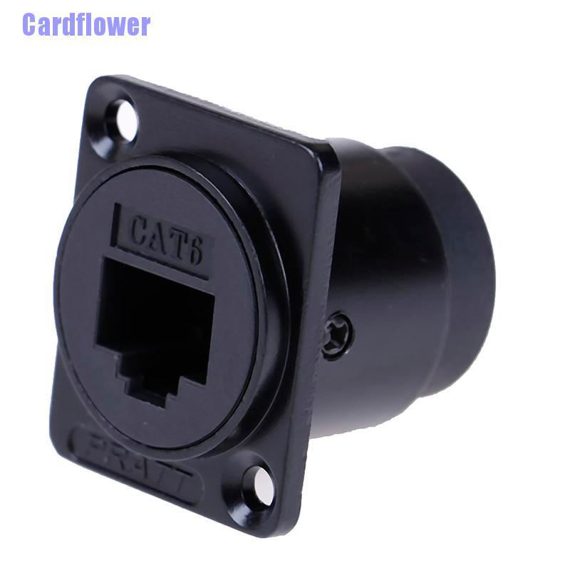 Cardflower  RJ45 D-type module socket female signal connector cat6 panel mount network