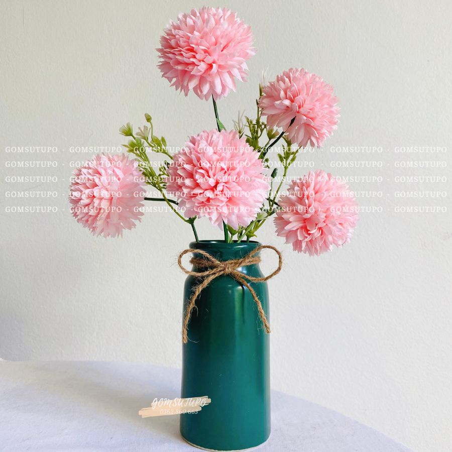 Lọ hoa mini màu Pastel xanh Mint, xanh Dương, Xanh Ngọc decor gomsutupo bình gốm trang trí gốm sứ TUPO Bát Tràng