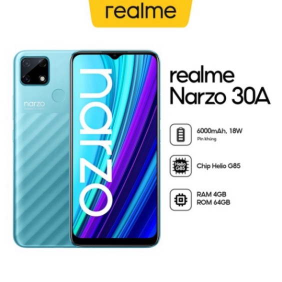 Sale Khô Máu Điện thoại Realme Narzo 30A (4Gb/64Gb) - Hàng Chính Hãng Sale Khô Máu