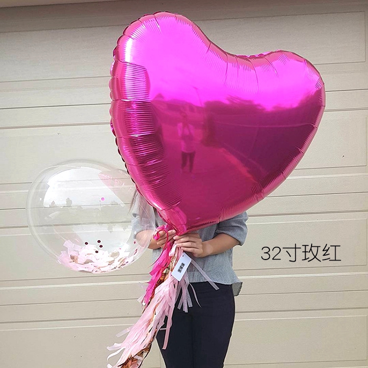 Bong bóng trái tim kích thước 75cm dùng trong trang trí tiệc cưới tiệc sinh nhật tùy chọn màu sắc