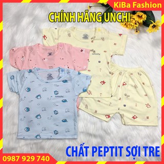 [ HÃNG UNCHI HOẶC MAZA KID ] Bộ cộc tay peptit sợi tre mát mịn co giãn 4 chiều cho bé trai/ gái 3-14kg - BCT - TK037