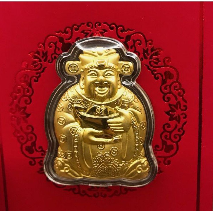 Bao lì xì thần tài, lixi may mắn mạ vàng hồng kông Tết 2022