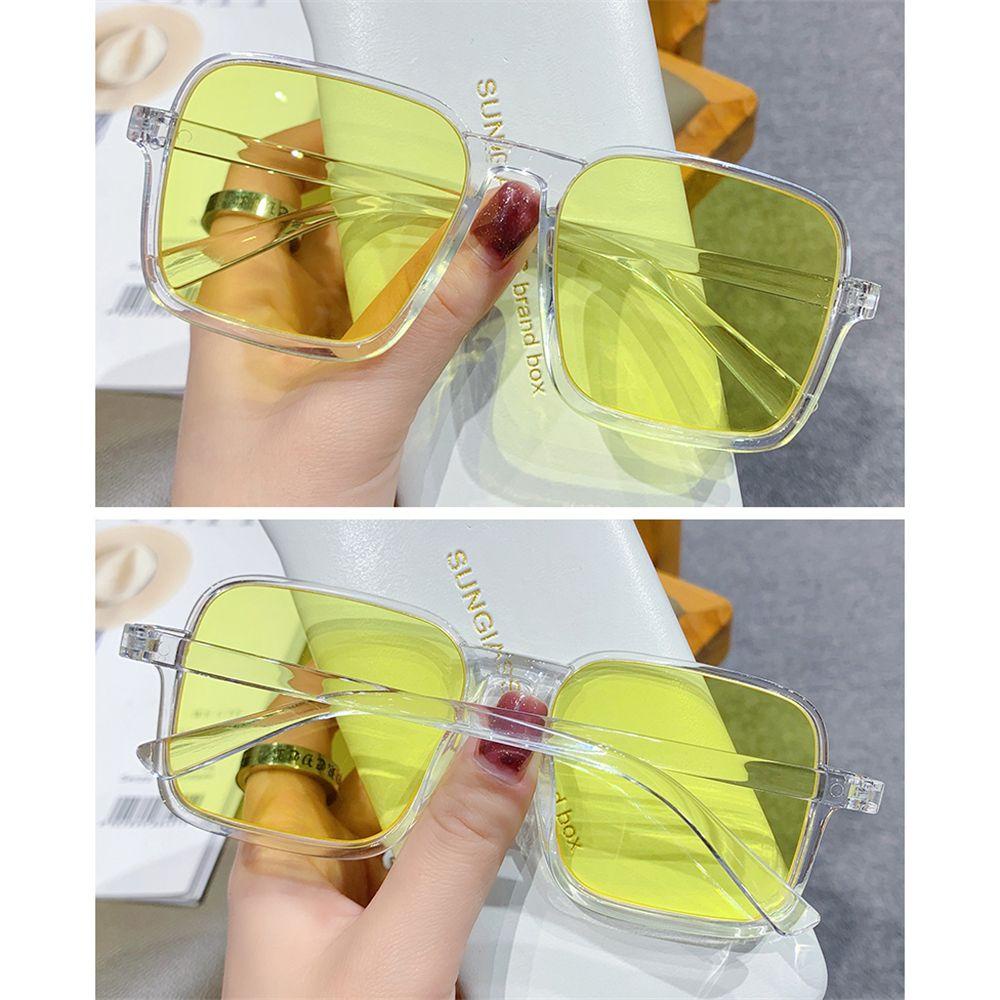 ❥EUCA❥ Retro Women Square Sunglasses Luxury Goggle Oversized Sunglasses UV400 Classic Black Vintage Eyewear Men Sun Glasses