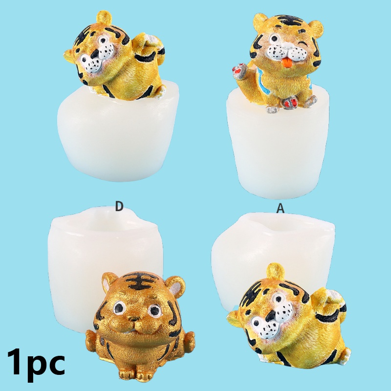 Khuôn Silicon Làm Kẹo Đường / Sô Cô La Hình Chú Hổ Dễ Thương