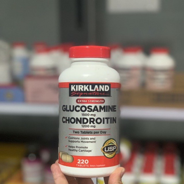 [DATE 2024] Viên Uống Kirkland Signature Glucosamine 1500mg Chondroitin 220 Viên
