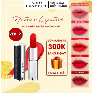Son lì thiên nhiên không chì Seimy - Nature Lipstick an toàn cho bà bầu, mềm môi, nhiều dưỡng, mùi thơm trái cây