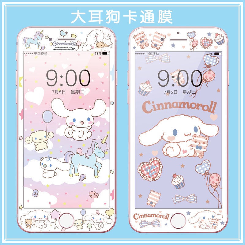 Kính Cường Lực Hoạt Hình Cho iPhone 6s Plus 11 / 12 / 13 5s / 7P / 8p / xr / 4s