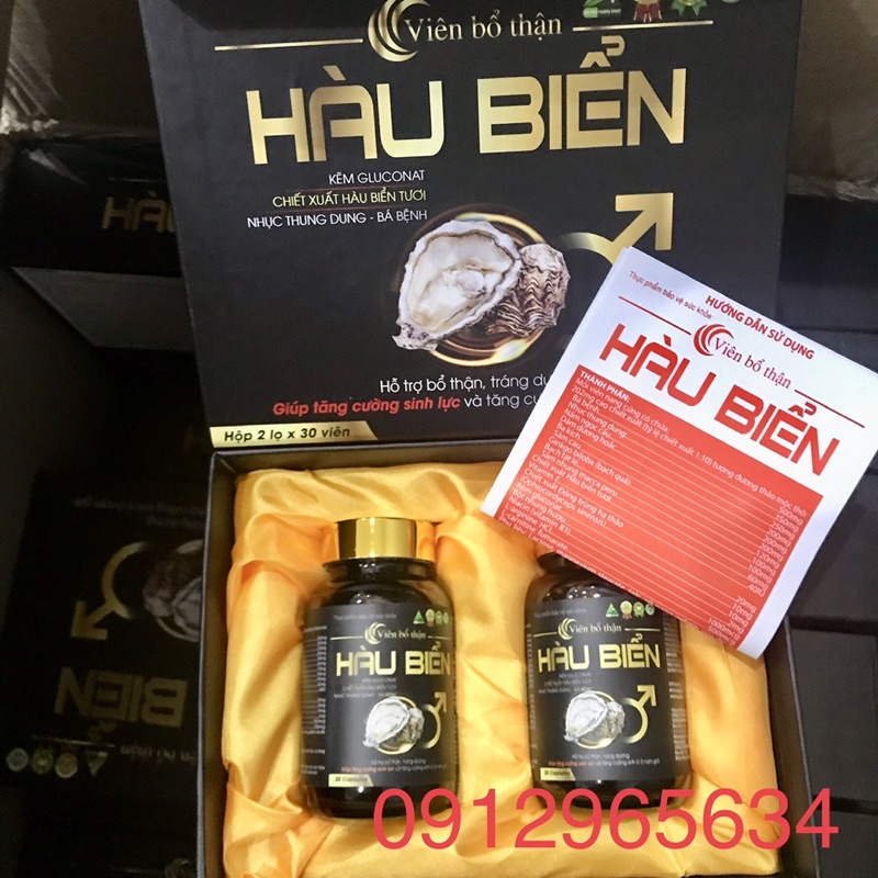 Viên bổ thận Hàu Biển hỗ trợ tráng dương tăng cường khả năng sinh lý nam bồi dưỡng cơ thể khoẻ mạnh chính hãng 60v