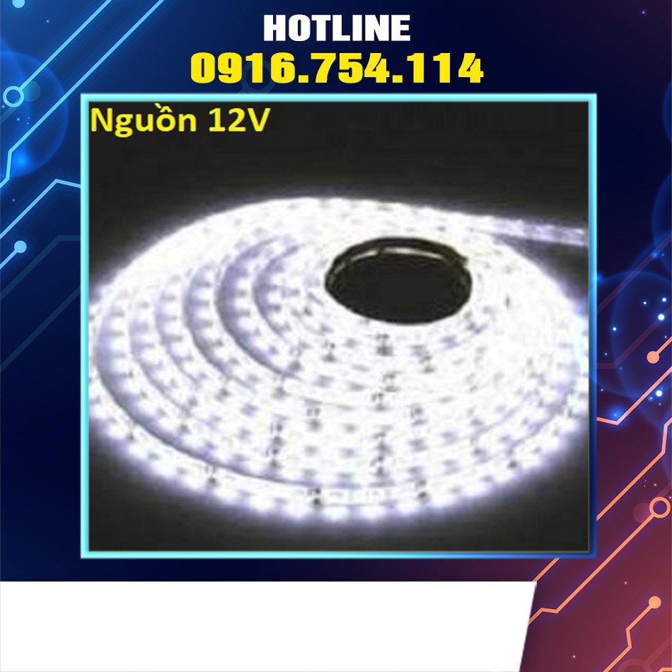 Cuộn Led dây dán 5m 5050 12v có keo đơn màu Trắng [SẢN PHẨM CHÍNH HÃNG]