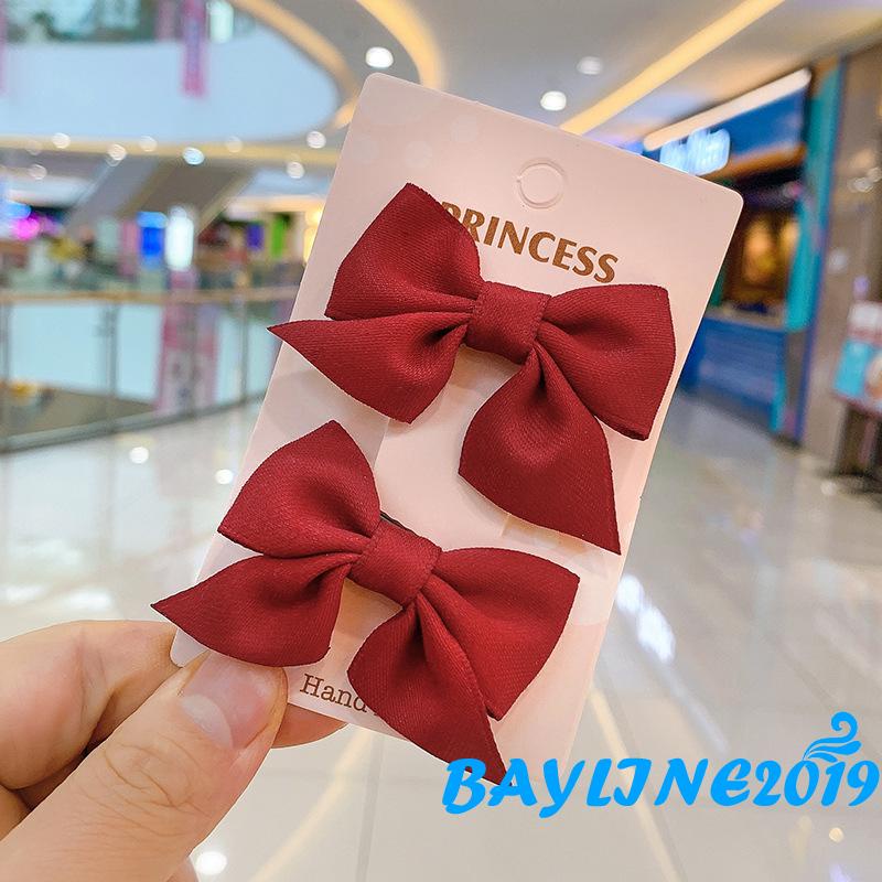 Set 2 kẹp tóc nơ công chúa phong cách ngọt ngào cho bé gái