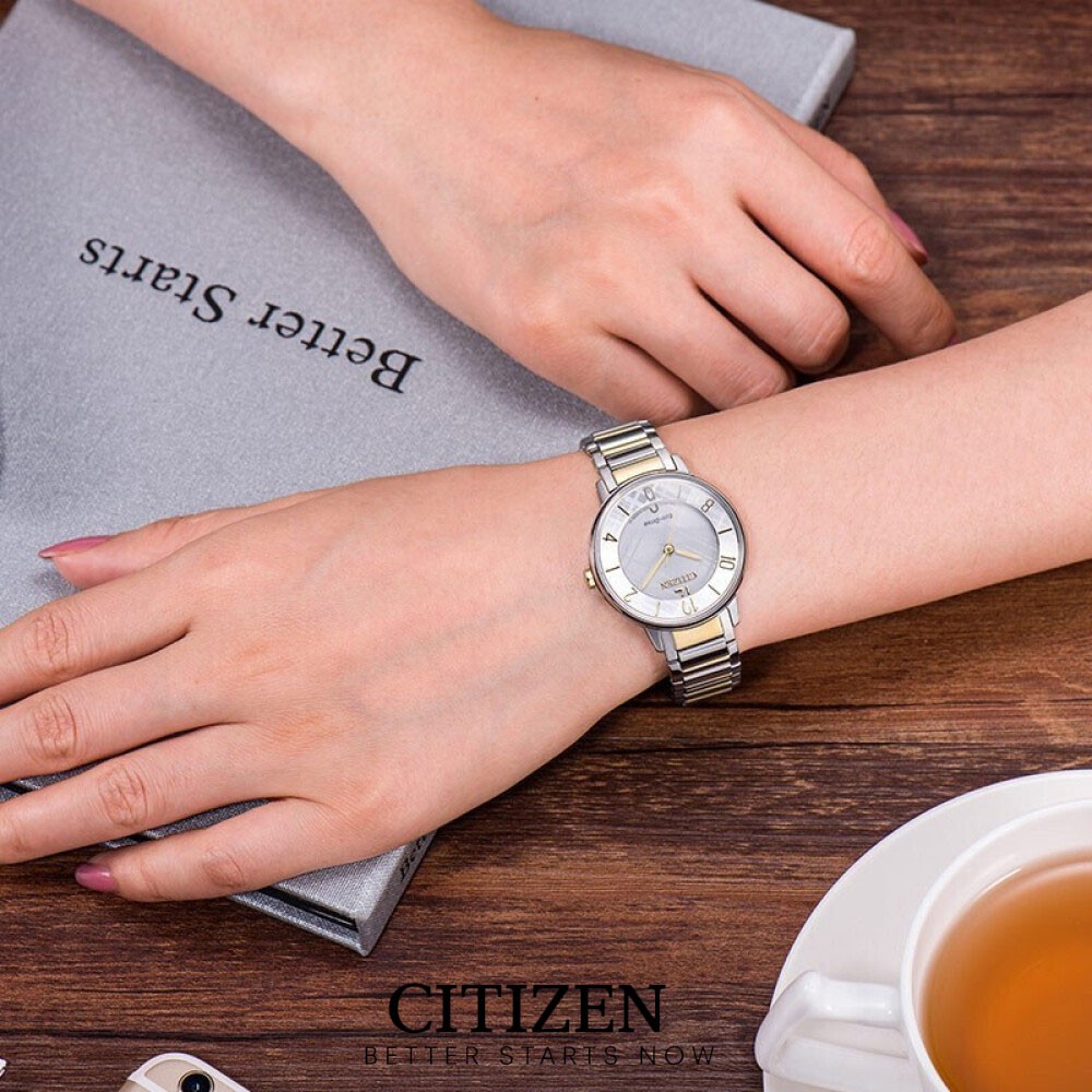 Đồng Hồ Nữ Citizen Dây Thép Không Gỉ EM0524-83A - Mặt Trắng (Sapphire)