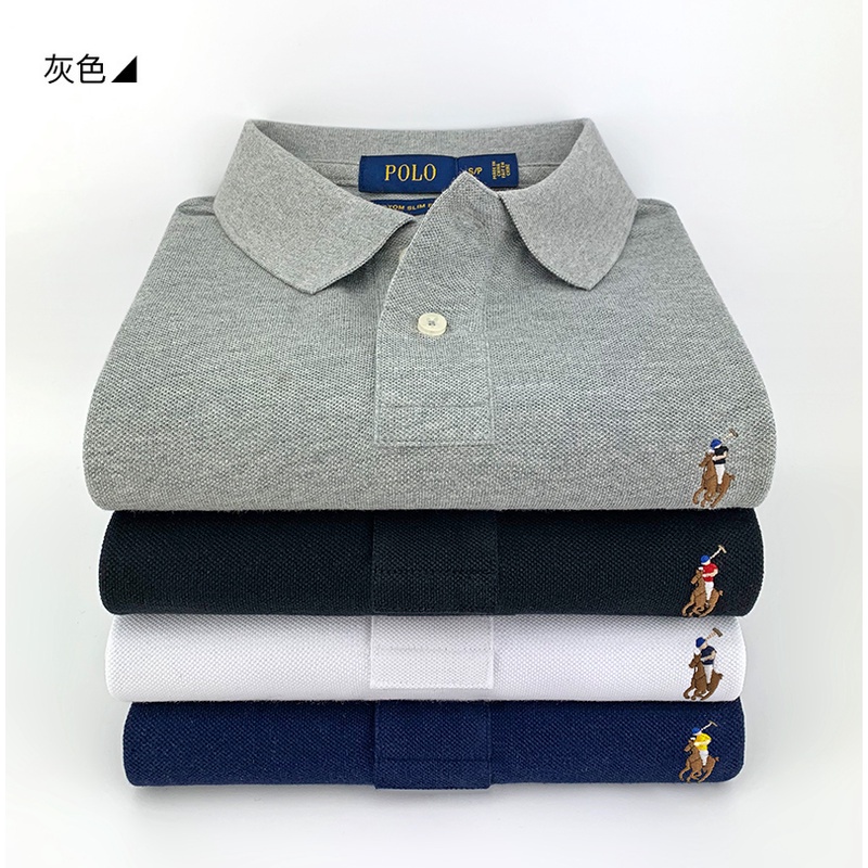 RALPH LAUREN Áo polo Tay Ngắn Cổ Bẻ Chất Liệu cotton Thoáng Khí Thời Trang Mùa Hè Cho Nam