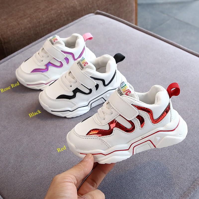 Giày thể thao da PU đế mềm phong cách Hàn Quốc cho bé