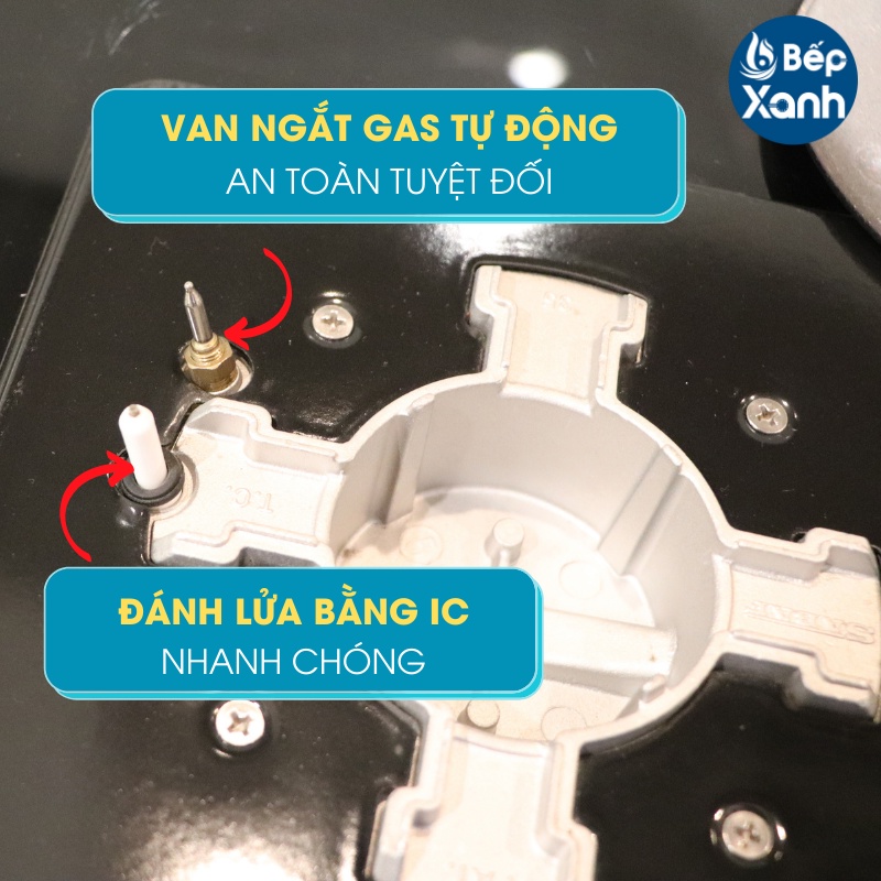 Bếp gas âm 2 gas Malloca AS 9502W Hàng Chính Hãng