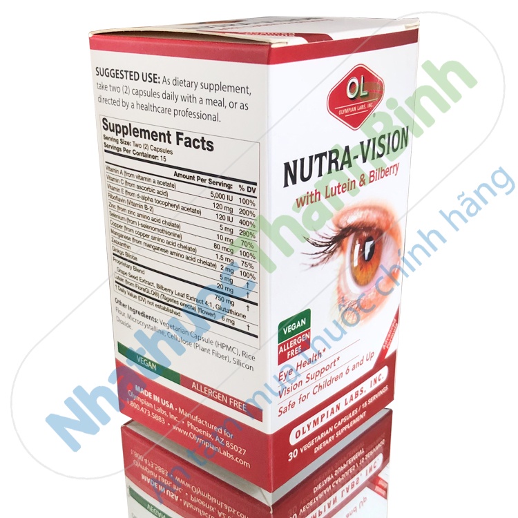 Viên uống bổ mắt Olympian Labs Nutra Vision lọ 30 viên - NT114