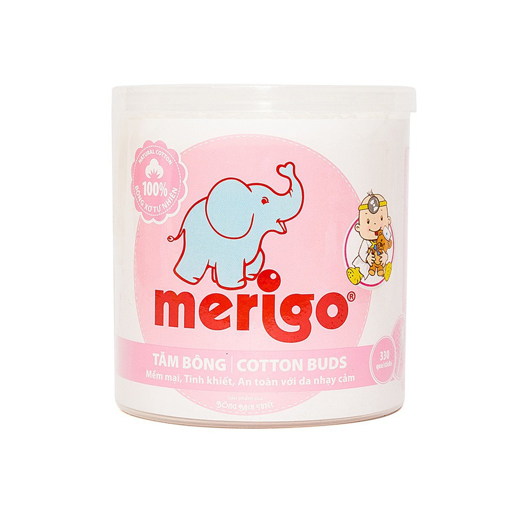 ( SHOP 223  ) ( Hàng sẵn ) Tăm bông Bạch Tuyết Merigo tiệt trùng (55-330 que) cho trẻ em MM222