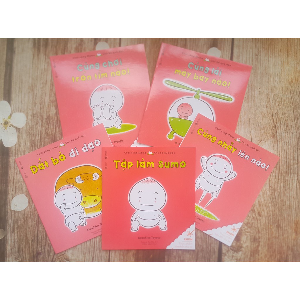 Sách Combo Ehon: Chơi Cùng Momo Chú Bé Quả Đào Phần 2 (Bộ 5 Cuốn)