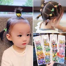 Set 2 dây buộc tóc cho bé gái siêu xinh đính hình con vật, trái cây - Giao mẫu ngẫu nhiên