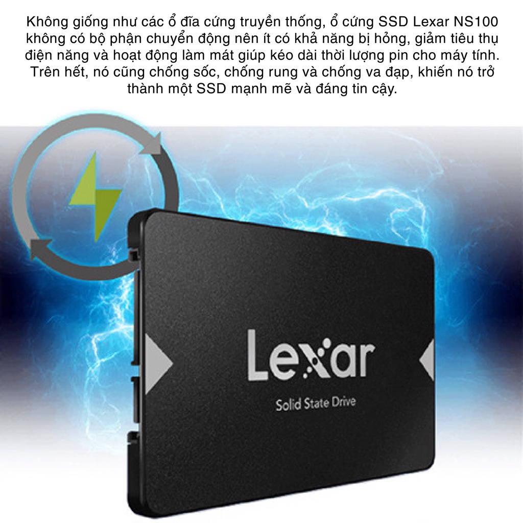 Ổ cứng SSD Lexar NS100 2.5-Inch SATA III - Hàng Chính Hãng Bảo hành 36 tháng