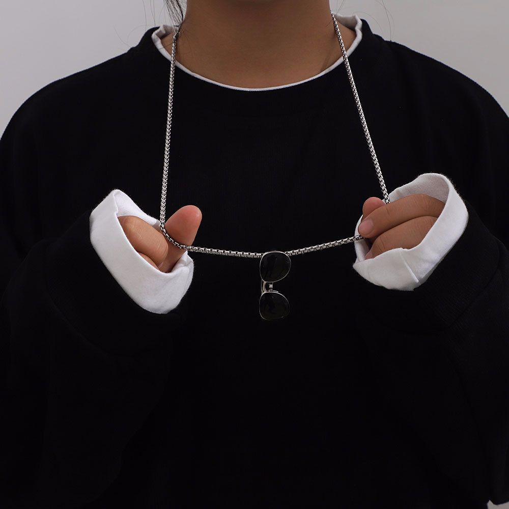 Vòng cổ Dày Mặt Hình Mắt Kính Phi Hành Gia VANES1 Thời Trang Dành Cho Cặp Đôi