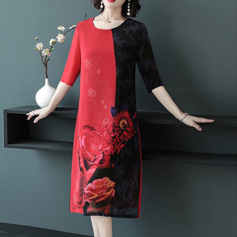 Mới Đầm Dáng Rộng In Họa Tiết Phong Cách Phương Tây Thời Trang Mùa Xuân Cho Nữ | BigBuy360 - bigbuy360.vn