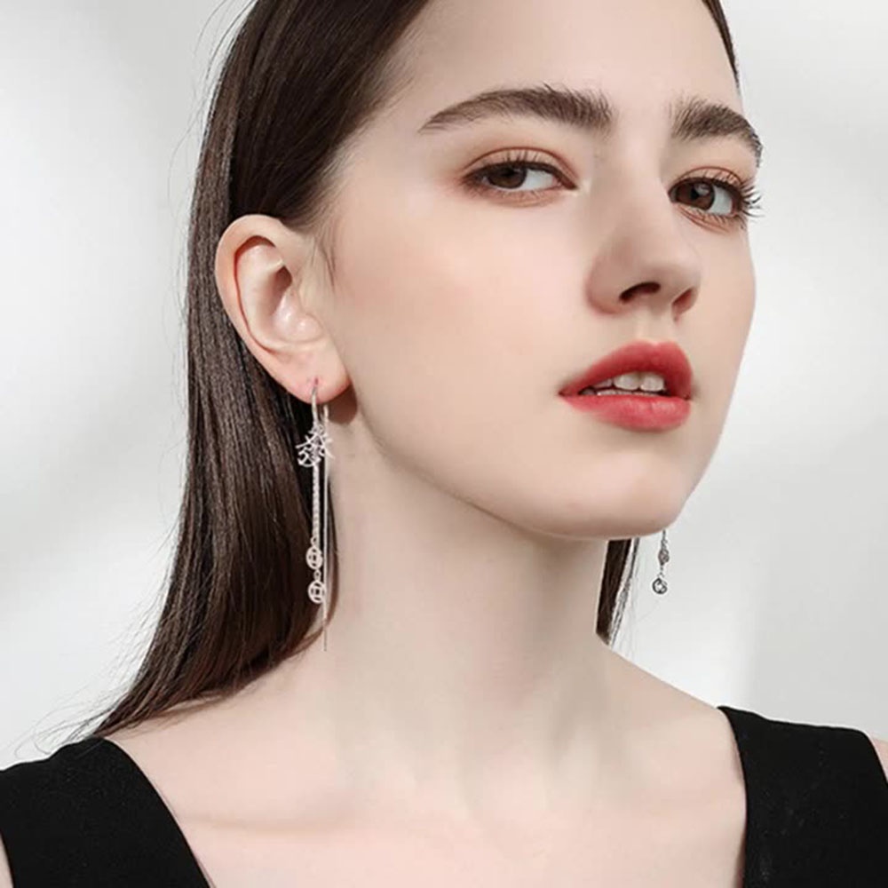 ★★★1 Cặp Bông Tai Tua Rua Bằng Đồng Thời Trang Nữ