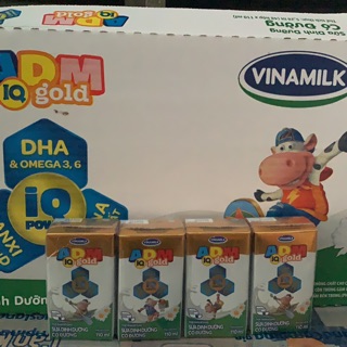 Combo 3 vỉ sữa vinamilk adm iq gold có đường 110ml