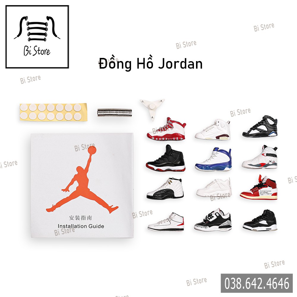 Đồng hồ Jordan - Sneaker 3D [𝗵𝗮̀𝗻𝗴 𝗰𝗼́ 𝘀𝗮̆̃𝗻, 𝗰𝗼́ 𝗰𝗹𝗶𝗽]