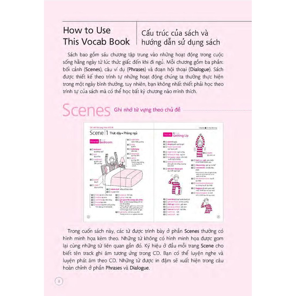 Sách - Sồ Tay Từ Vựng Tiếng Anh - Từ Lúc Thức Giấc Đến Khi Đi Ngủ (Bao Gồm Sách Và 1 Đĩa Mp3) - NTV